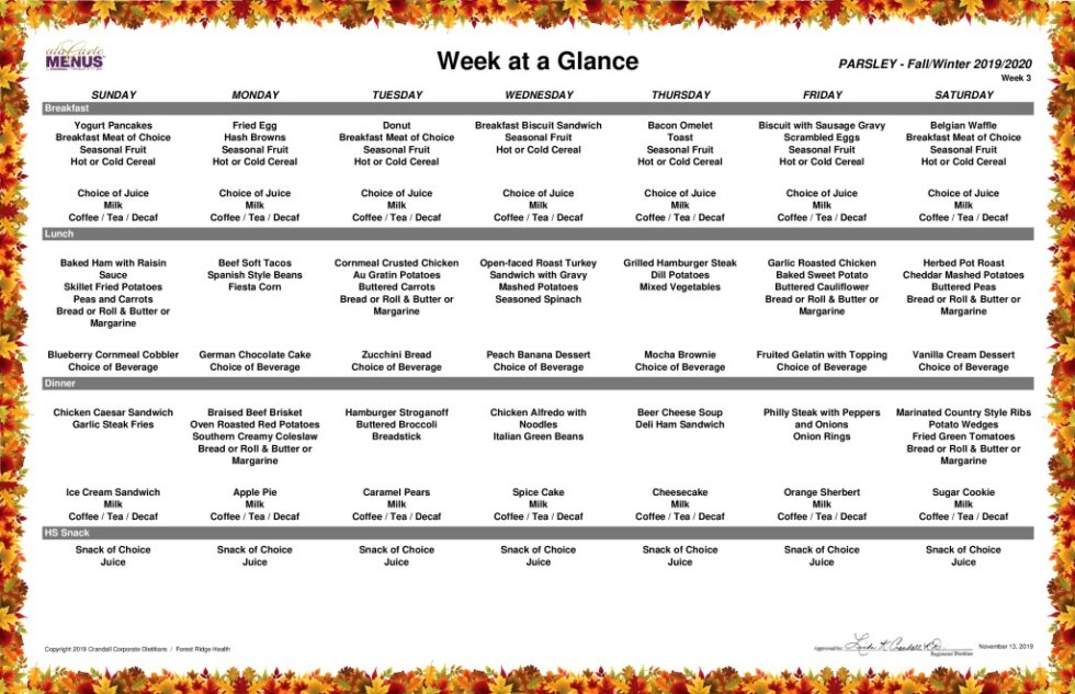 A Care Facility with High Quality Dining | Forest Ridge